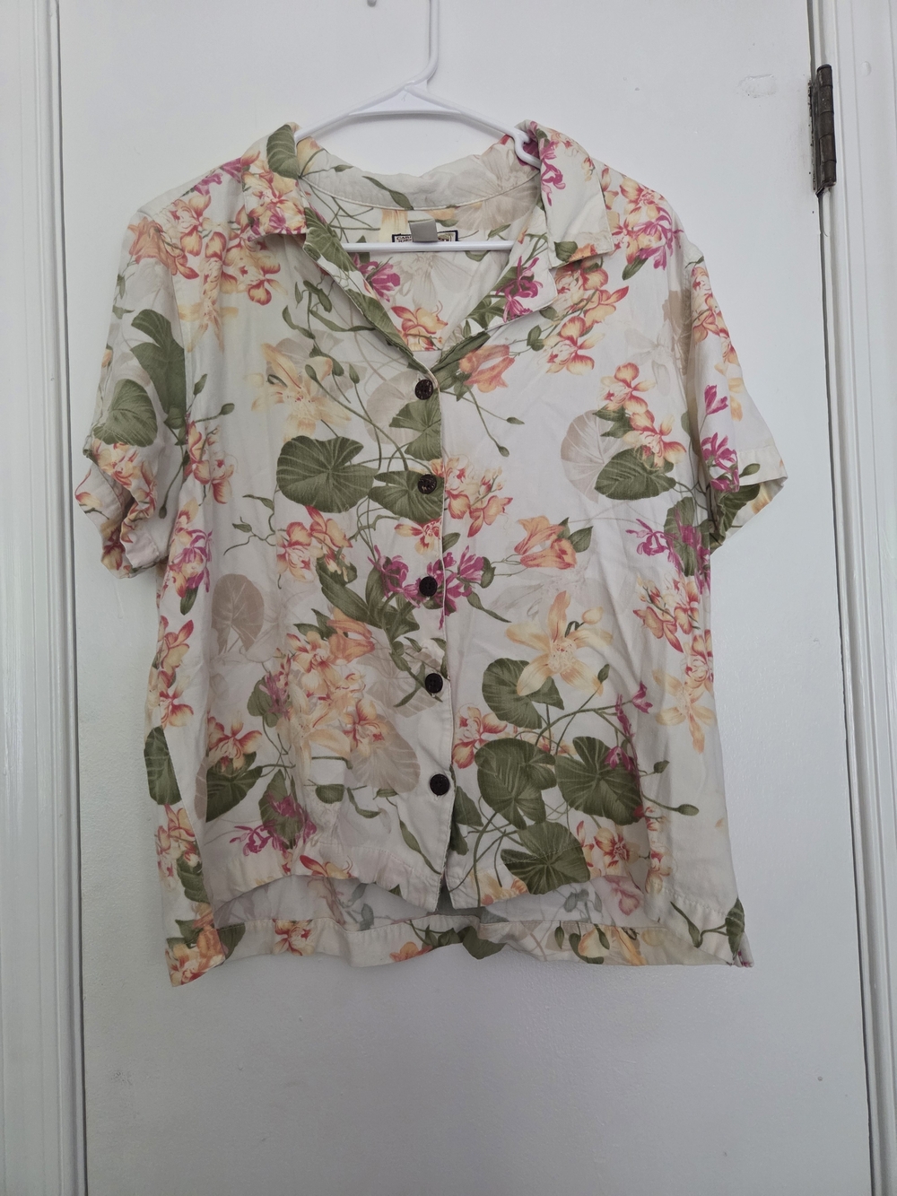 🛍 5/$25🛍Caribbean Joe Tropical Rayon Button-Up Shirt XL